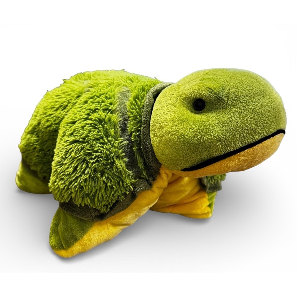 Pillow Pets Turtle Plush‎ Green Yellow Folding Pillow Stuffed Animal